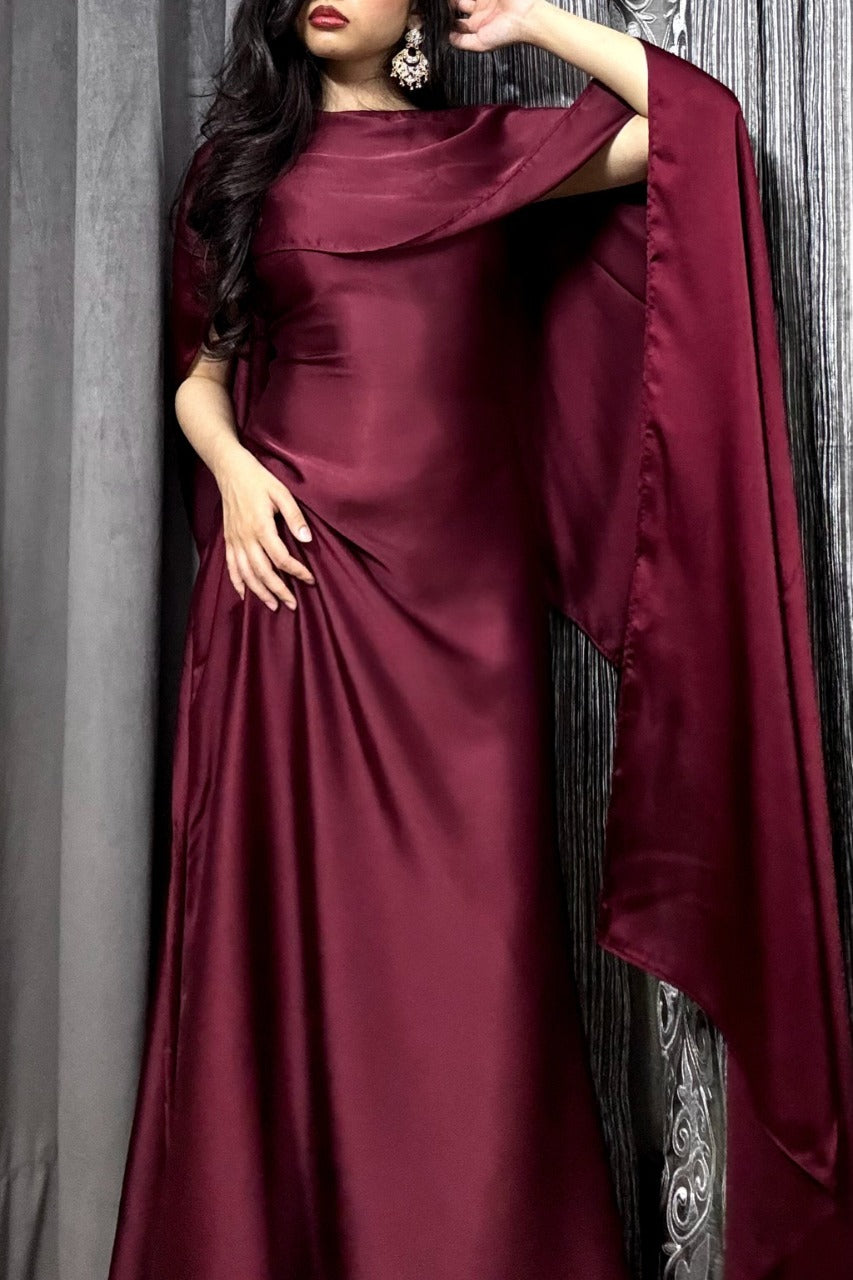 Mulberry Luxe Satin Gown 1