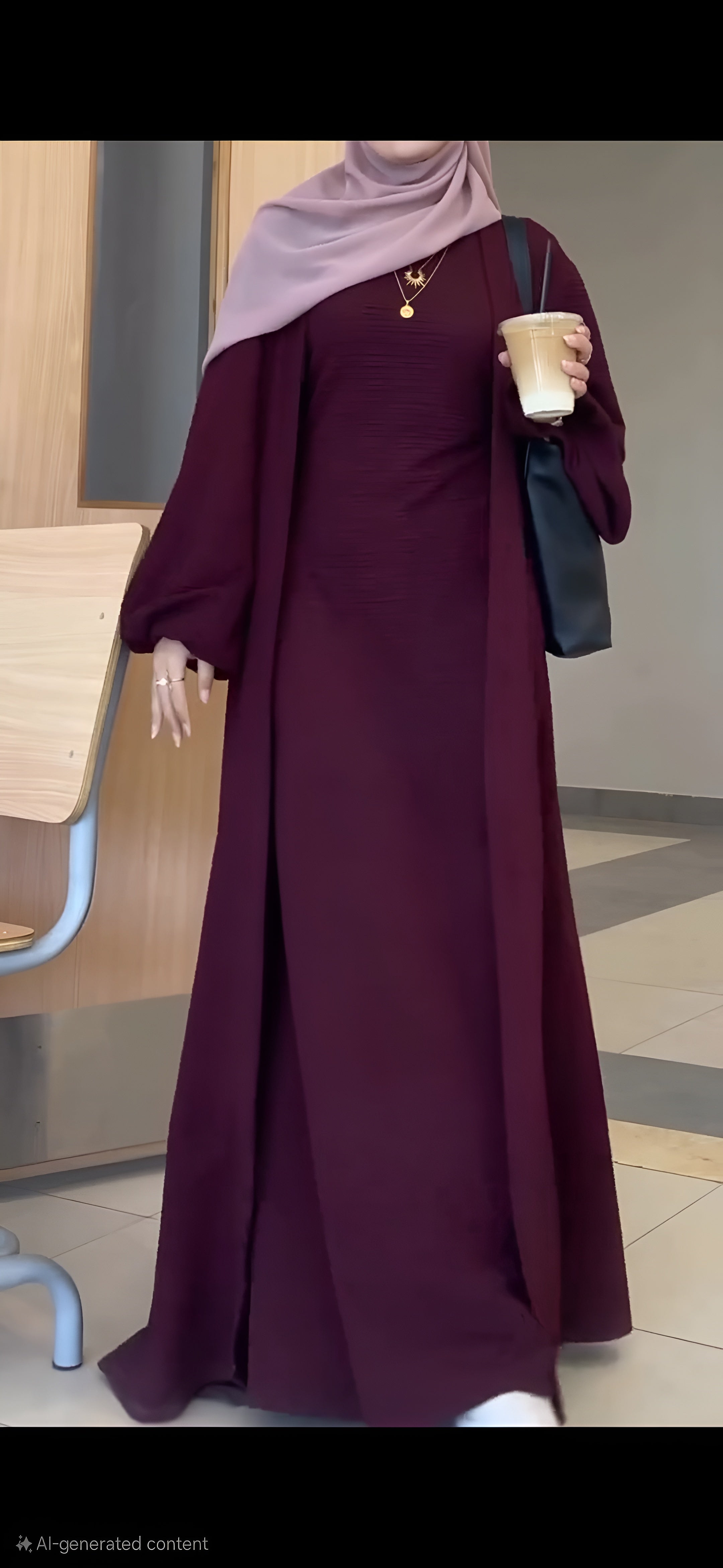 Mocha Berry Abaya