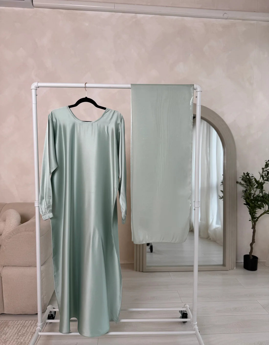 Hana - Kaftan abaya (Mint)