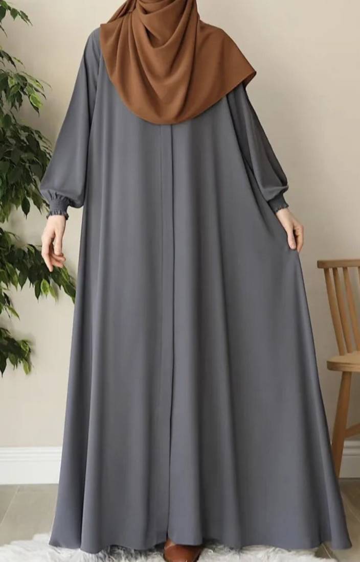 Versatile Zipper Abaya with Adjustable Belt