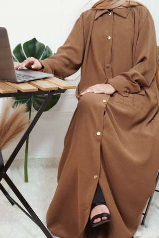 Zahra Mocha Abaya