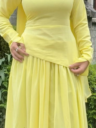 Butter Yellow Corset Dress