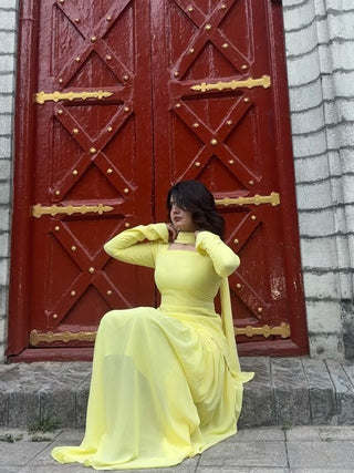 Butter Yellow Corset Dress