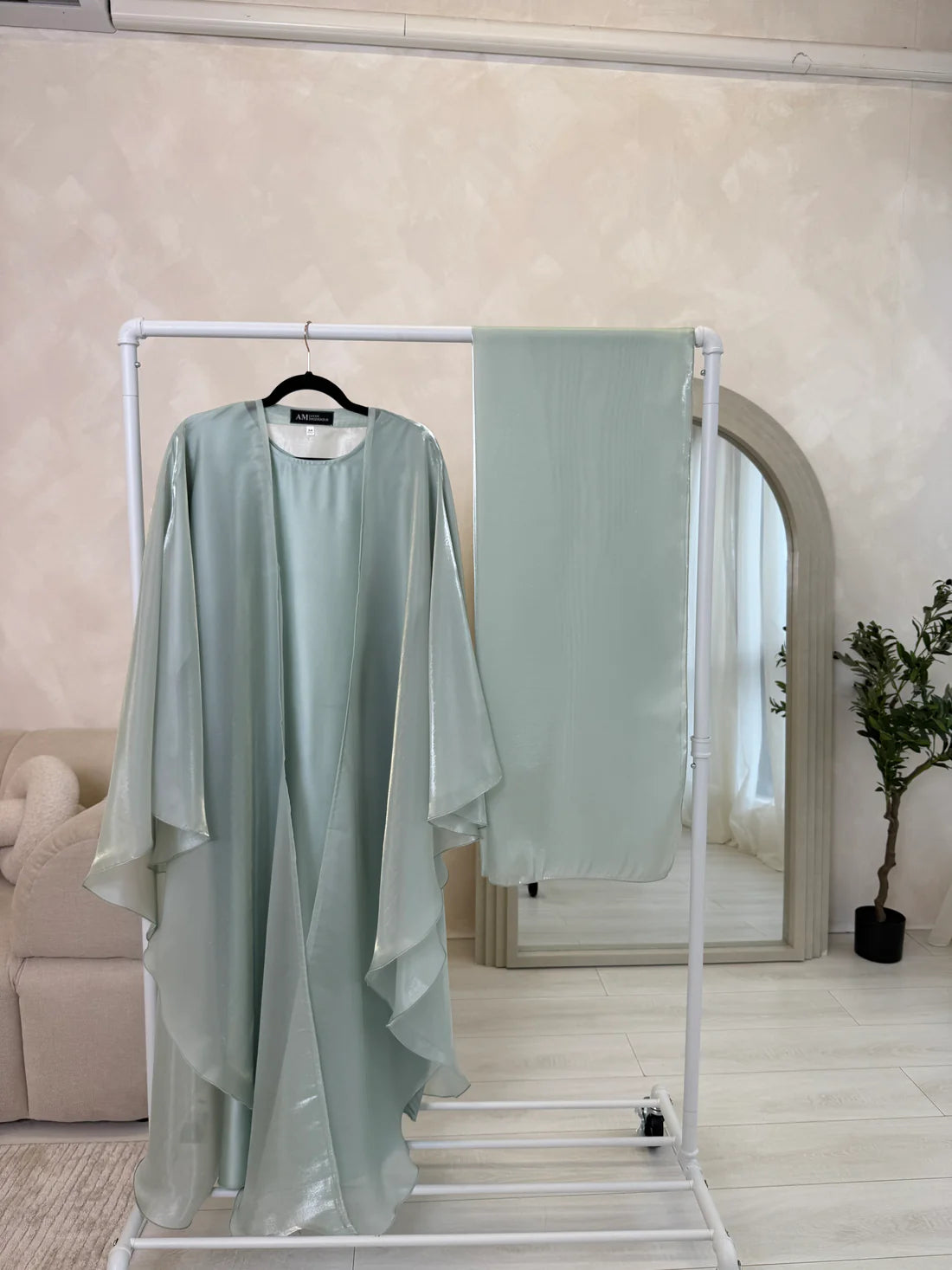 Hana - Kaftan abaya (Mint)