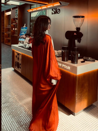 Rust Satin Kaftan