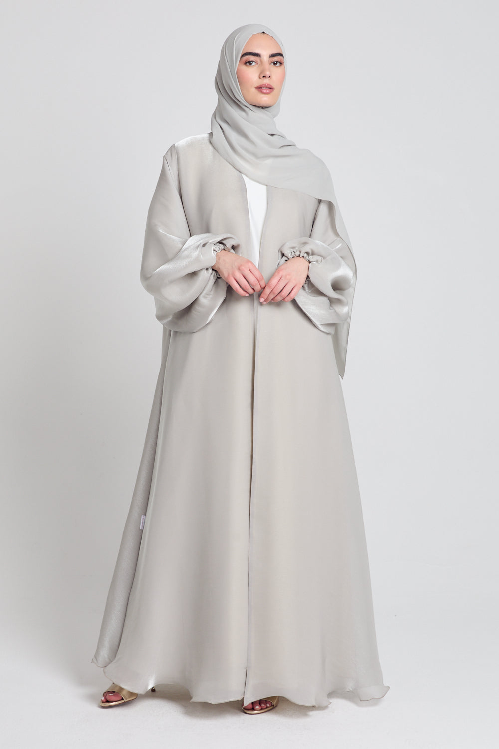 LUXURY MOONLIGHT ORGANZA OPEN ABAYA - MOONLIGHT