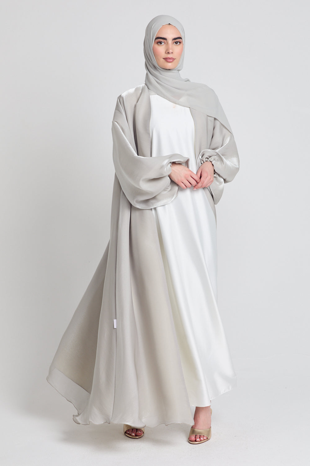 LUXURY MOONLIGHT ORGANZA OPEN ABAYA - MOONLIGHT