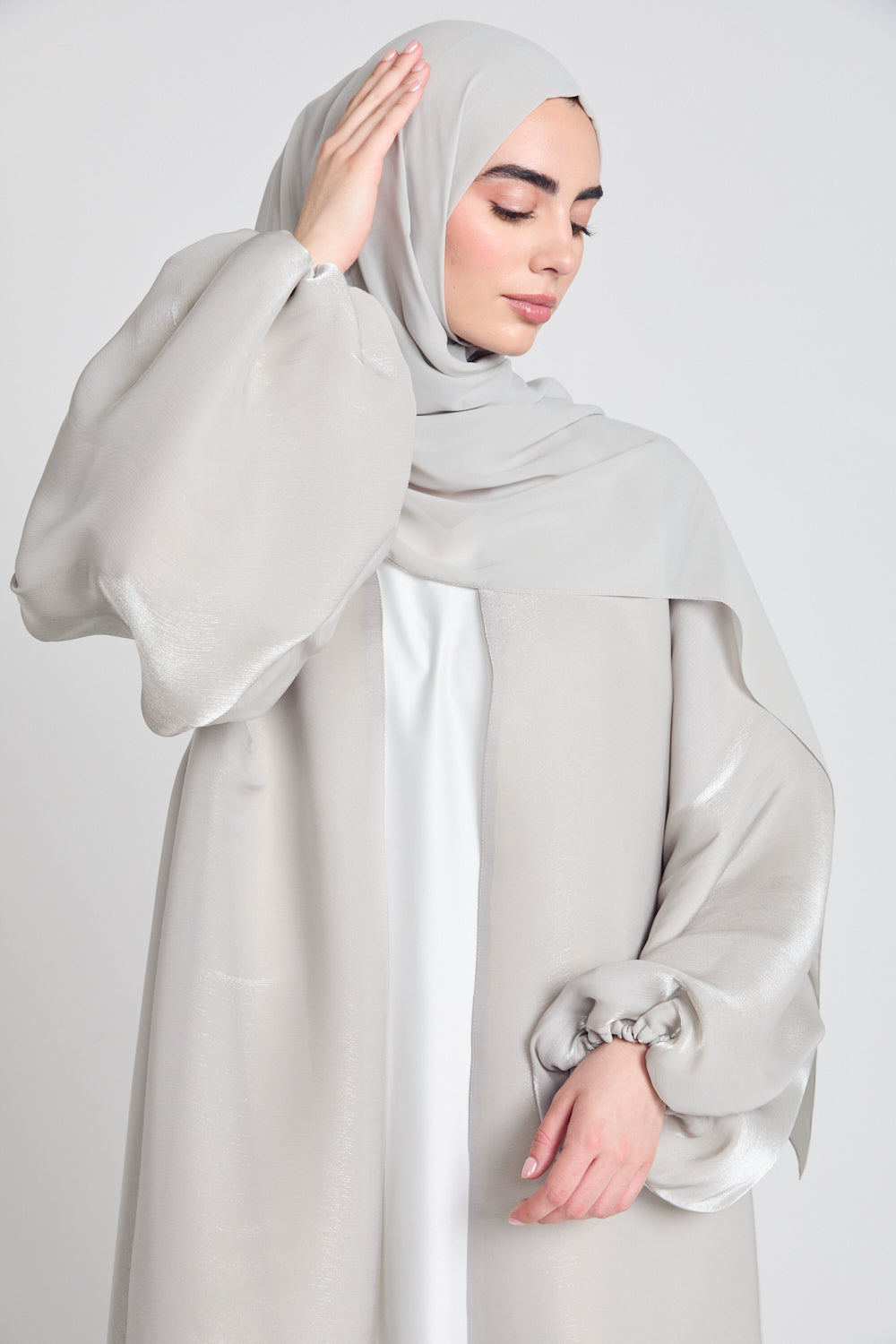 LUXURY MOONLIGHT ORGANZA OPEN ABAYA - MOONLIGHT