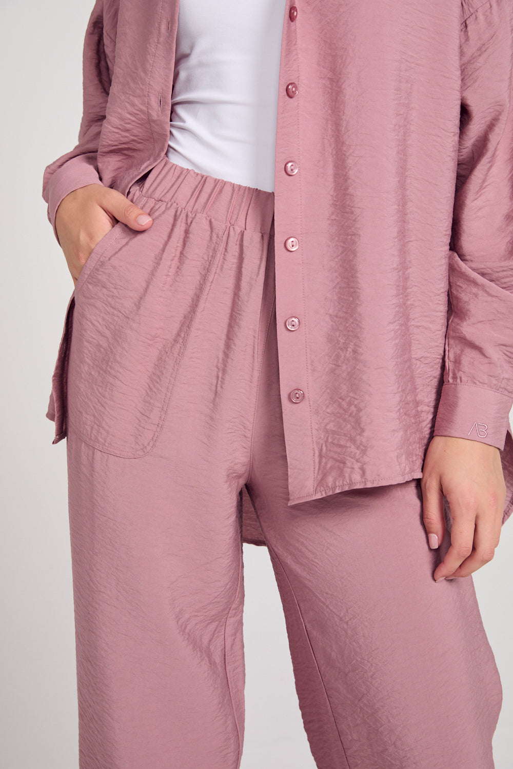 Lightweight Co-Ord Set - Dusty Rose