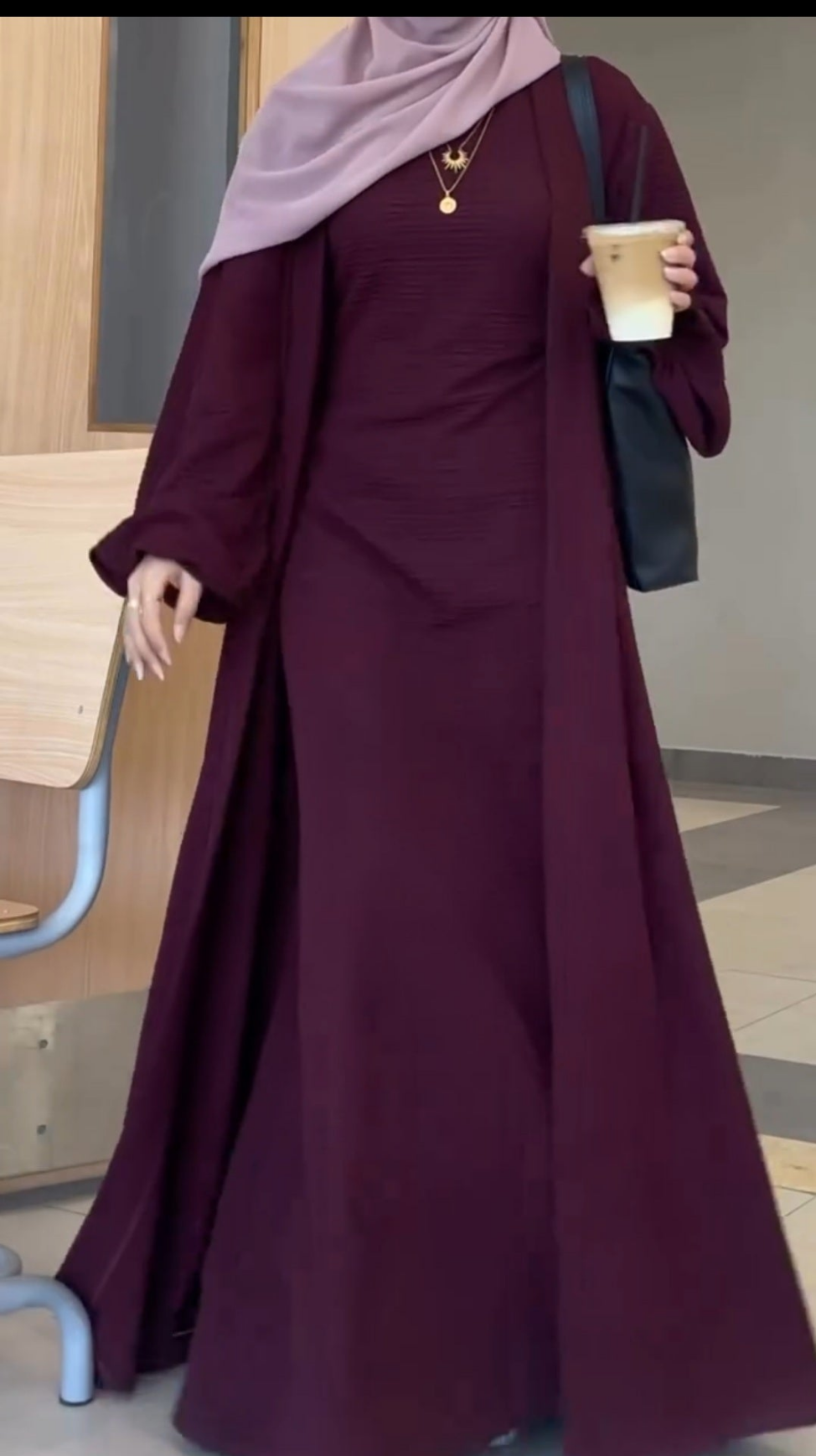 Mocha Berry Abaya