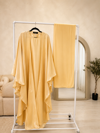 Hana - Kaftan abaya butter yellow