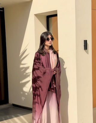 Dusky Blush Ombre Abaya