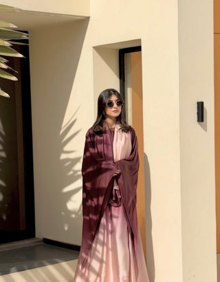Dusky Blush Ombre Abaya