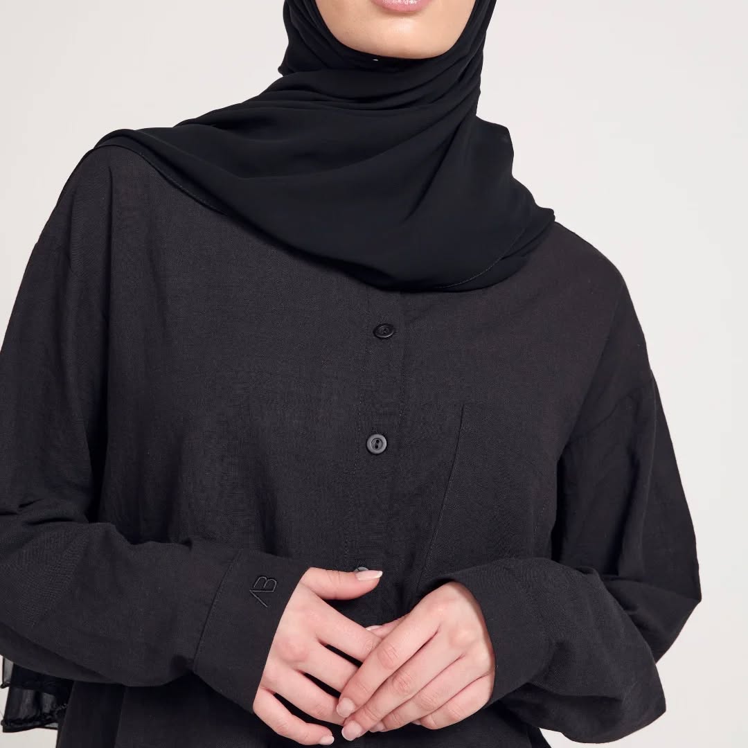 COTTON CO-ORD SET - BLACK