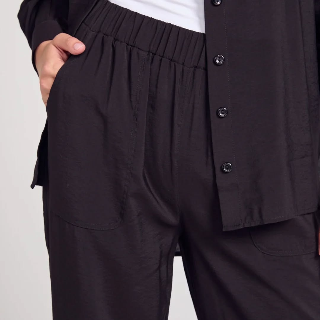COTTON CO-ORD SET - BLACK