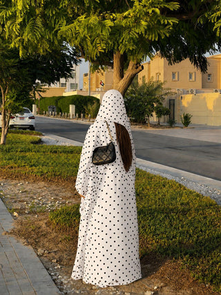Snow Blossom Polka Abaya