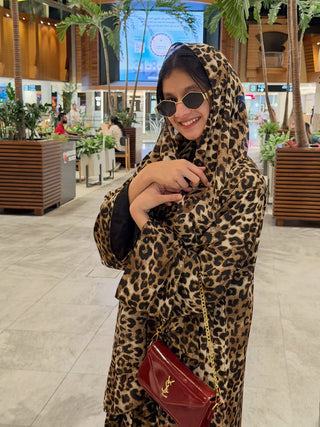 Leopard Print  Abaya