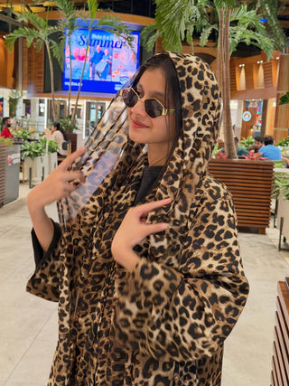 Leopard Print  Abaya