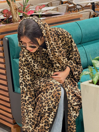 Leopard Print  Abaya