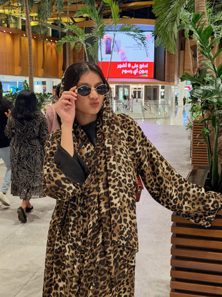 Leopard Print  Abaya