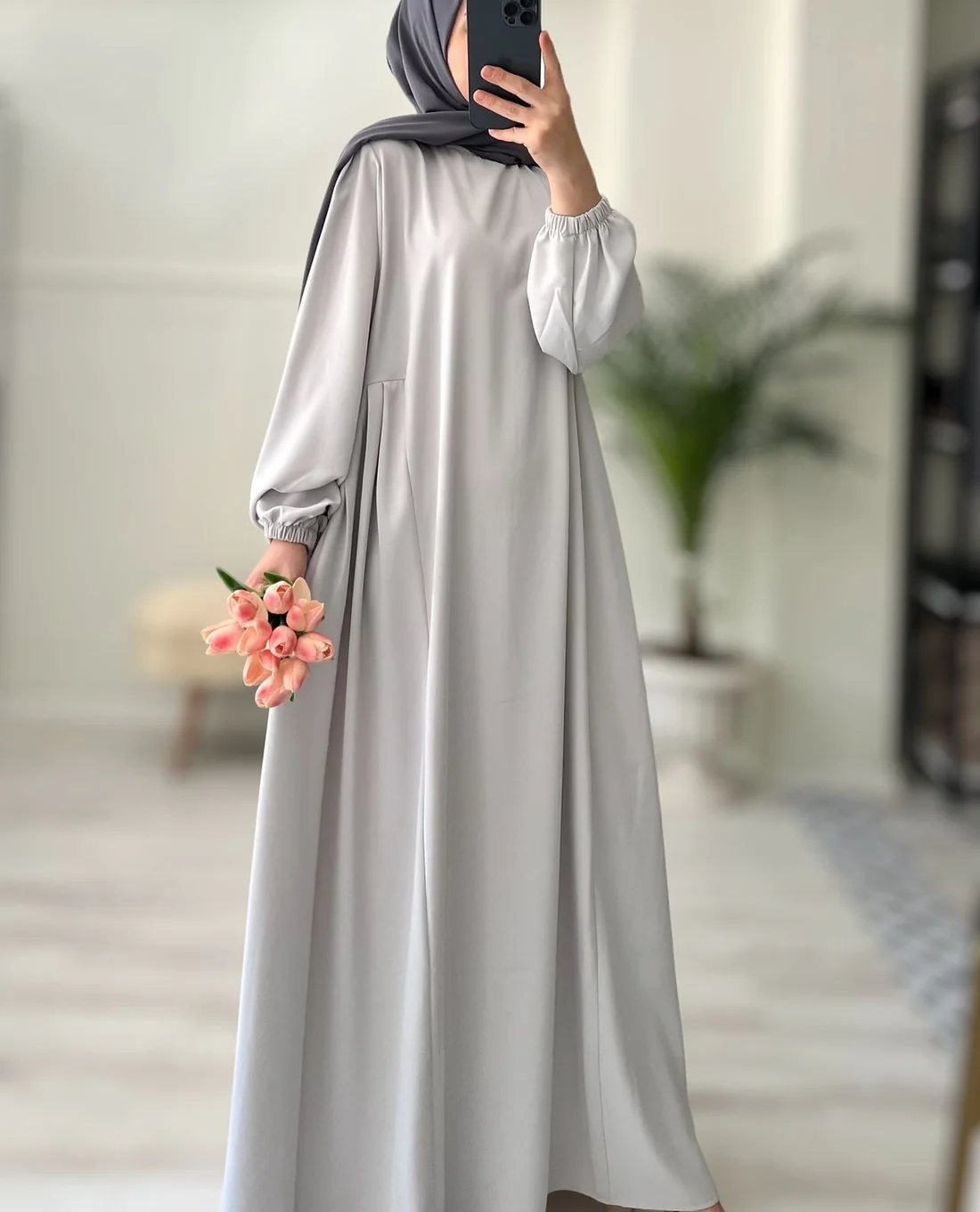 Basic Side Platted closed abaya