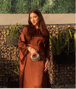 Rust Satin Kaftan