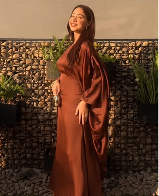 Rust Satin Kaftan