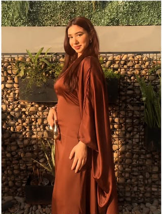 Rust Satin Kaftan