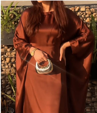 Rust Satin Kaftan
