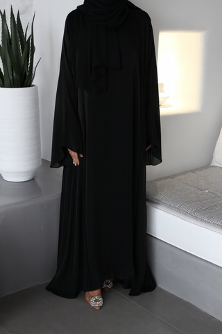 Emerald Shimmer Veil Abaya 2