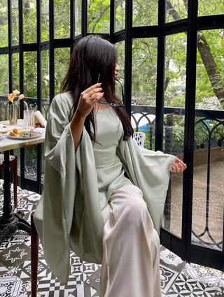 Saga Green Butterfly Top