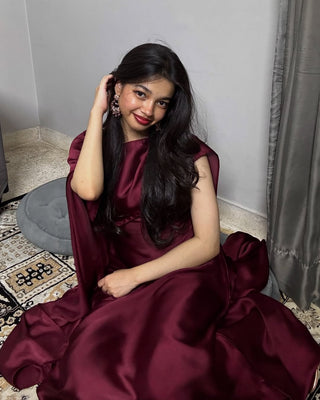 Mulberry Luxe Satin Gown 1