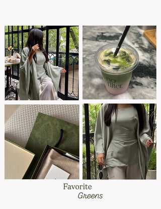 Saga Green Butterfly Top