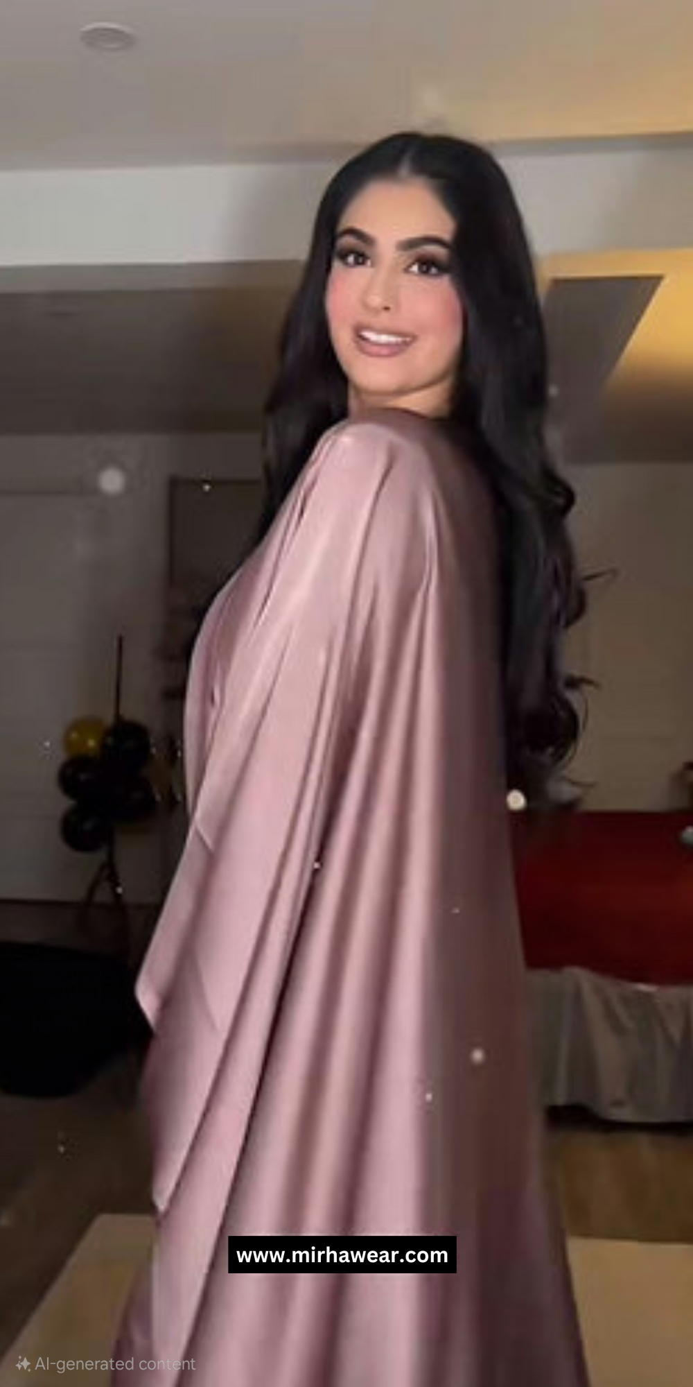 Veloura Mauve Flow Abaya