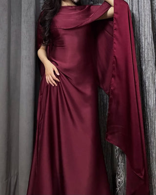 Mulberry Luxe Satin Gown 1