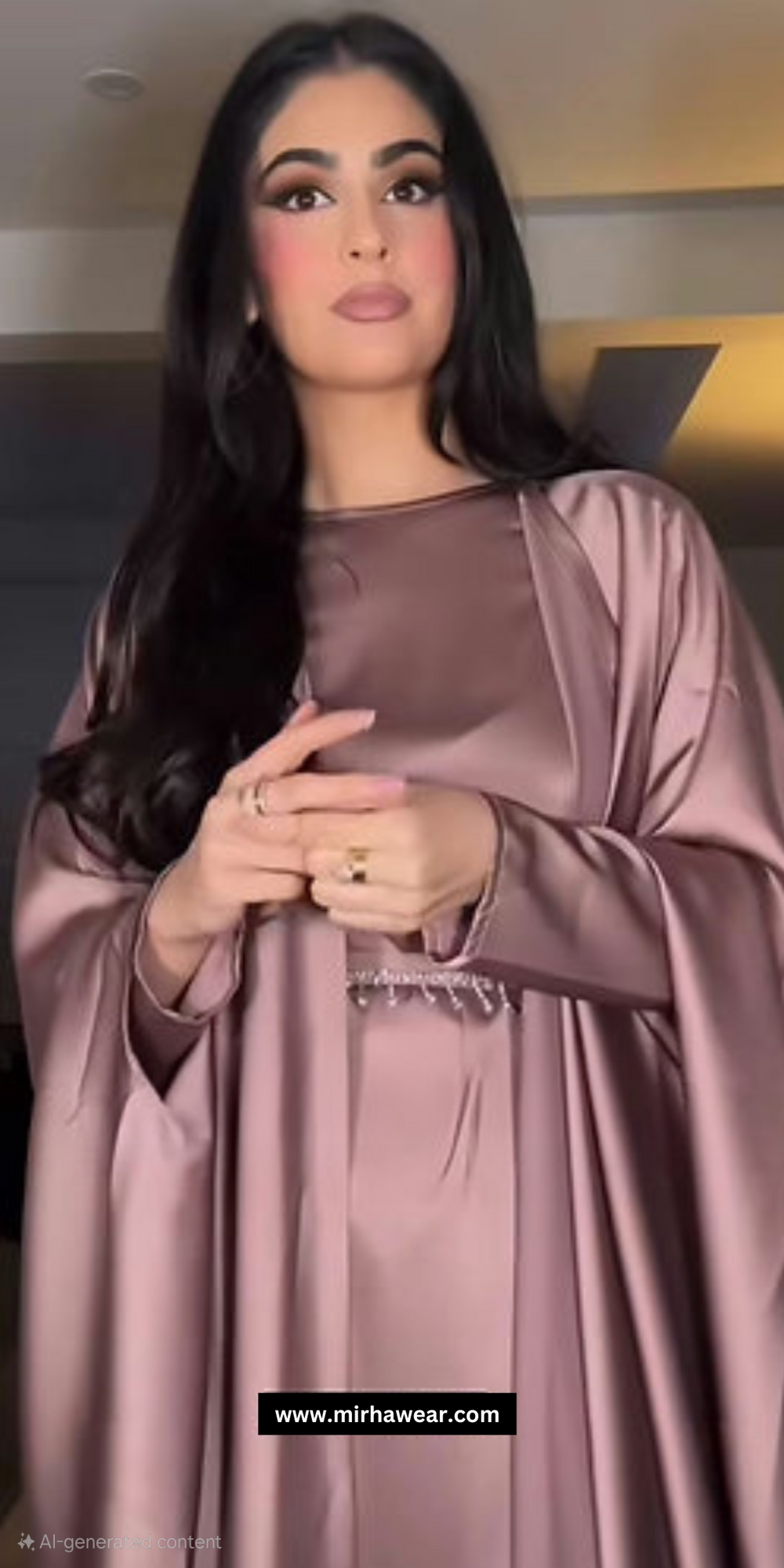 Veloura Mauve Flow Abaya