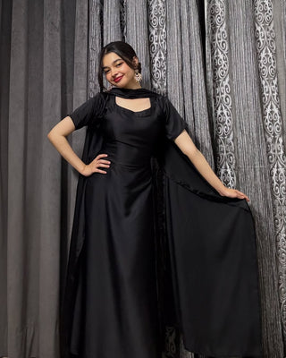 Mulberry Luxe Satin Gown 2