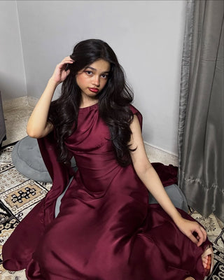 Mulberry Luxe Satin Gown 1